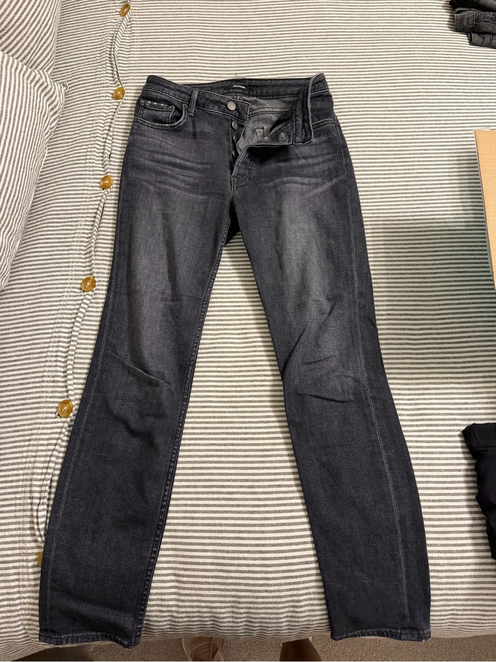 Women’s Dark Gray Slim Straight Jeans - brand Grlfrnd